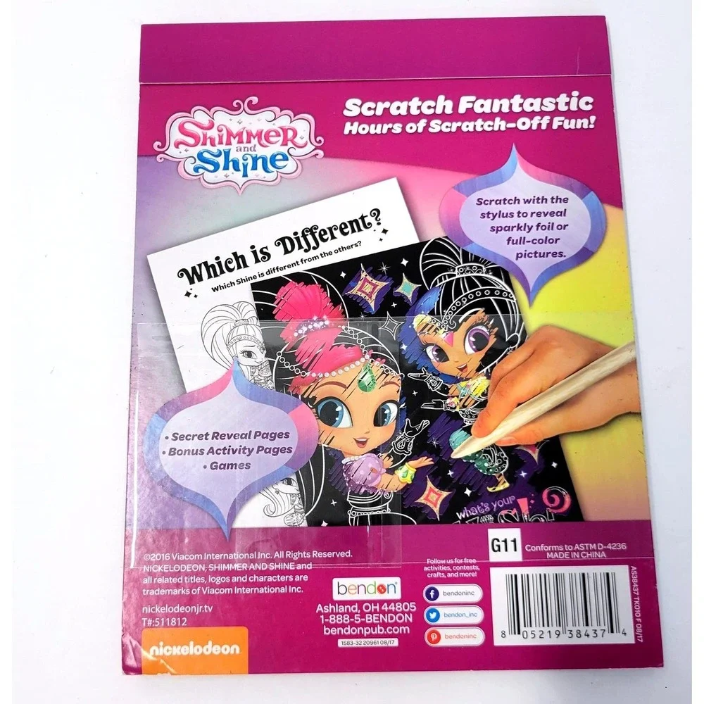 Shimmer And Shine Scratch Fantastic Activity Book Nickelodeon Ages‎ 3+ Bendon